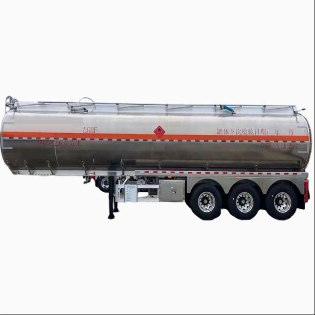 Three-Axle Heavy-Duty Large-Capacity Storage Cargo Transport Acid Tank Truck Semi-Trailer