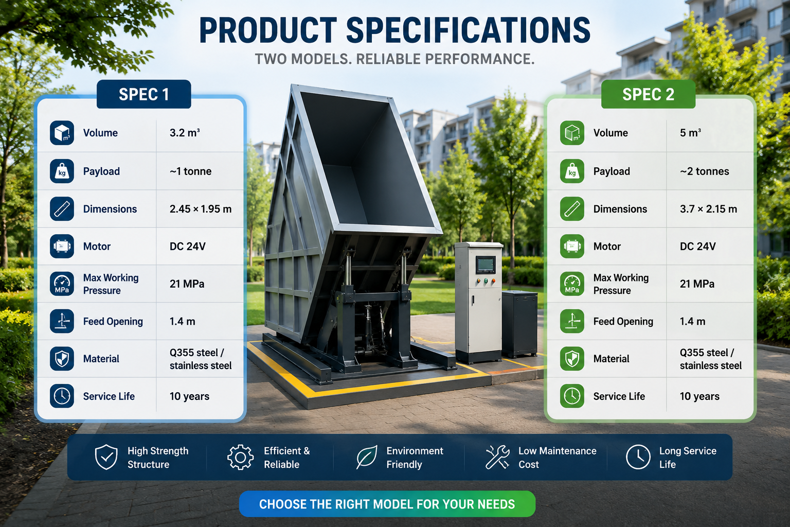 lifting compaction storage unit