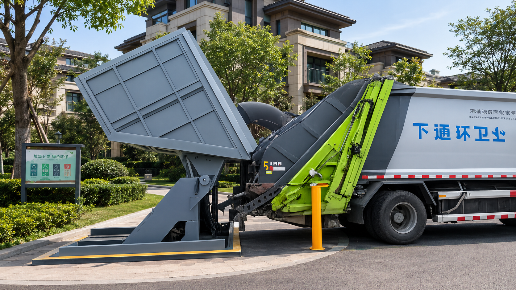 Buried garbage collection equipment