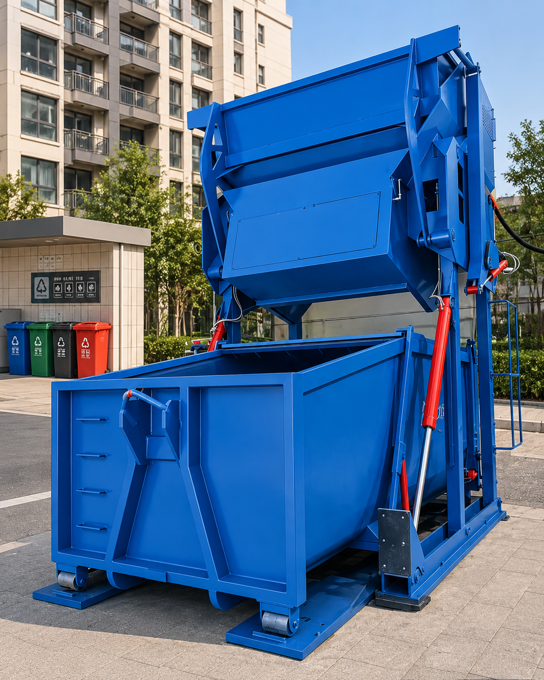 split-type garbage compression station