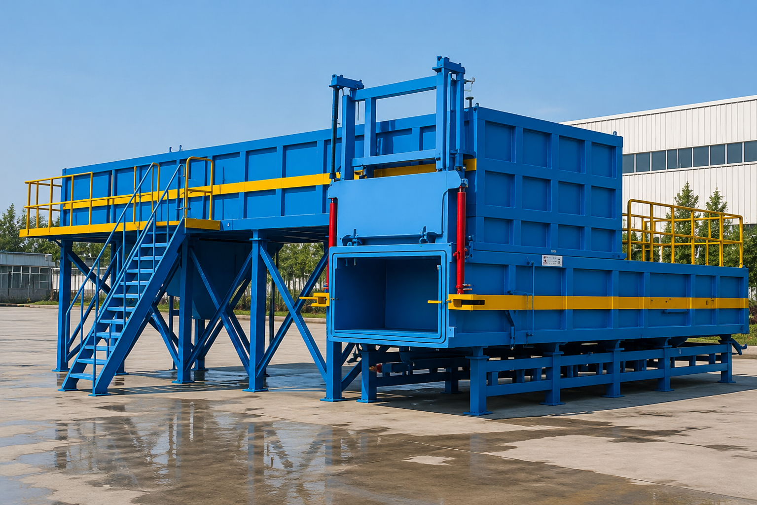 High-Capacity Split-Type Garbage Compactor