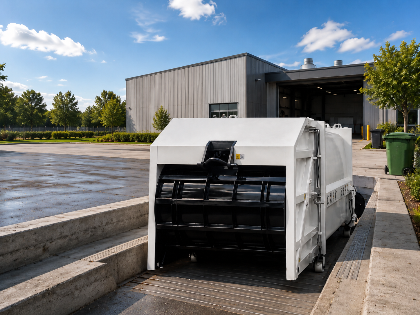 scraper-type garbage compression station