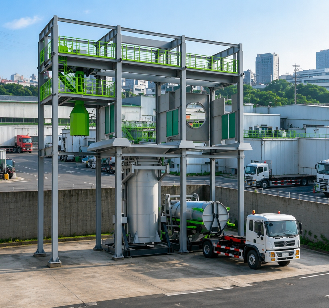 Movable Vertical Garbage Compaction Tower