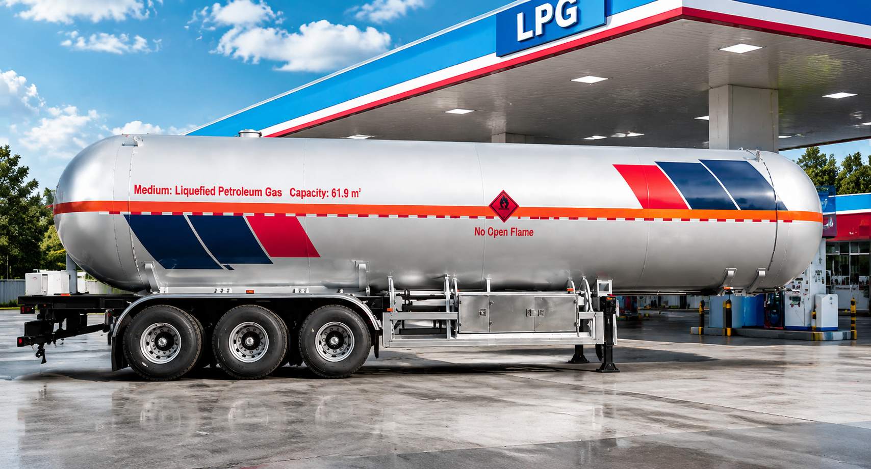 LPG semi-trailer tank truck