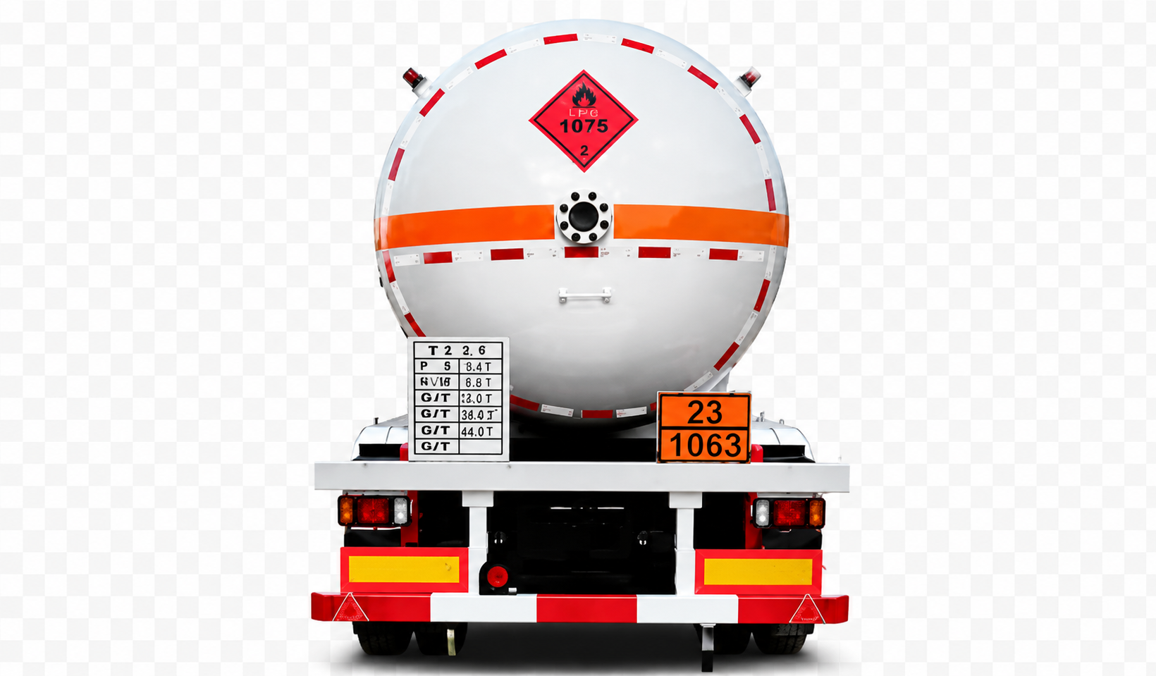 Semi-remorque citerne de chlorométhane Q345R de 36,57 m³