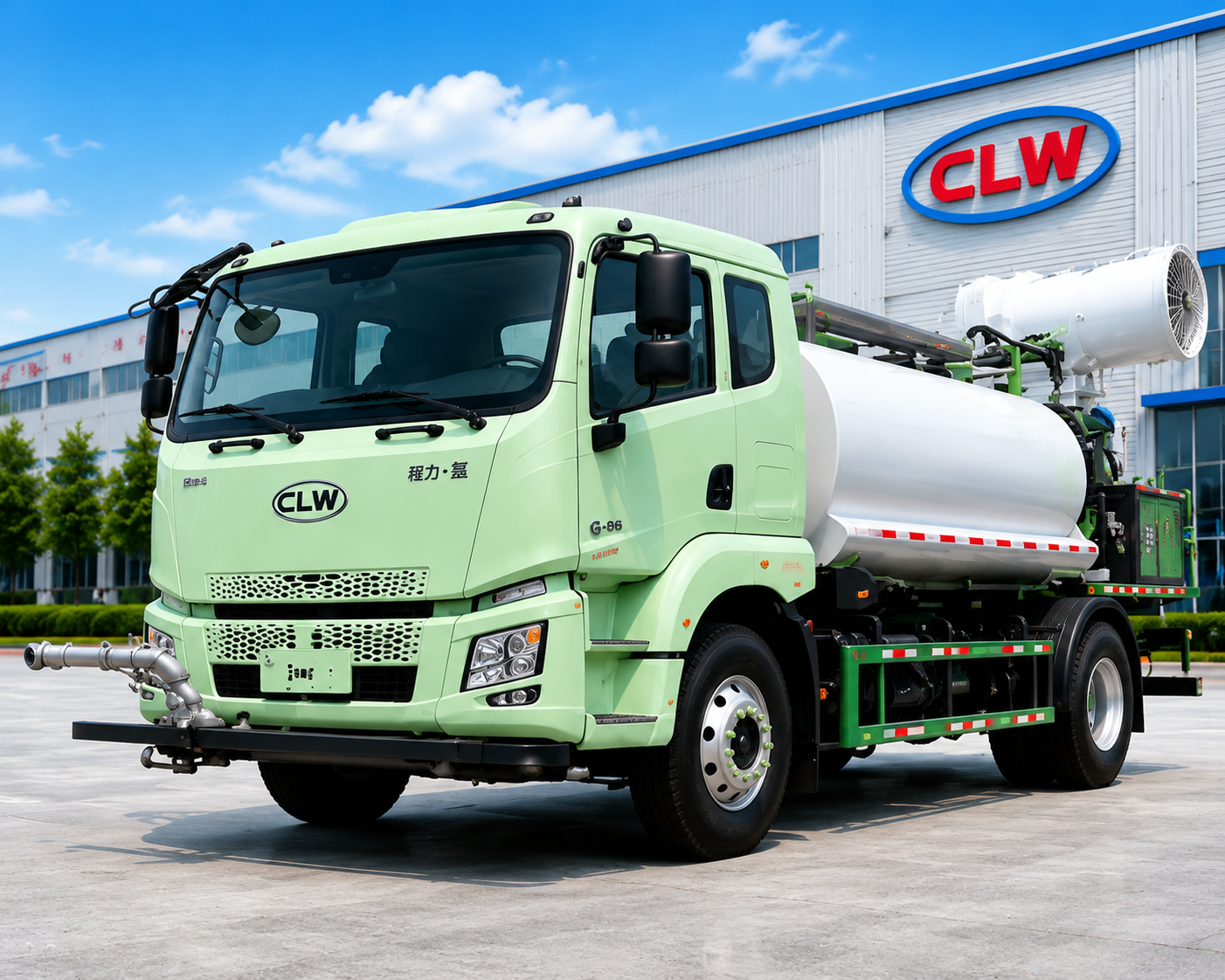 Camion électrique de suppression de poussière de 10,1 m³ (210 kWh)