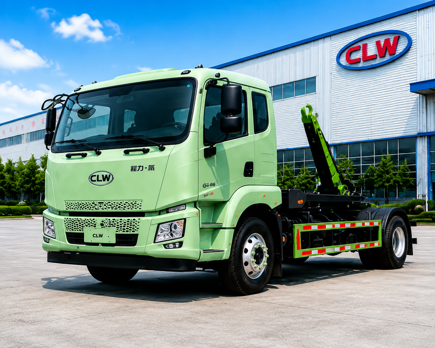 Camion à ordures électrique à bras articulé de 8 à 12 m³ (210 kWh)