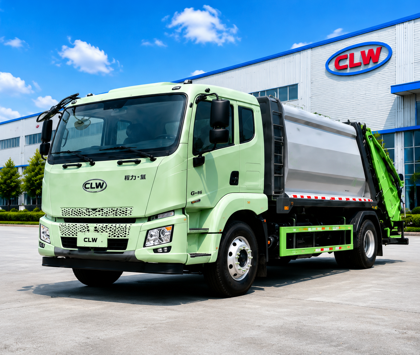 Camion à ordures compacteur électrique de plus de 13 m³ (210 kWh)