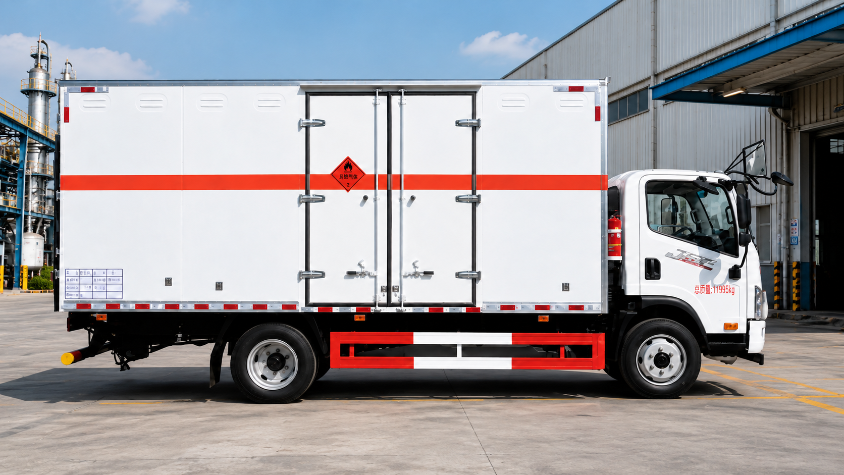 explosives transport truck
