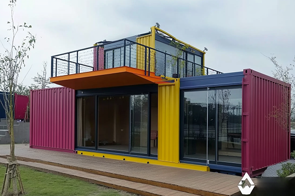 Check Out This Two-Story Shipping Container Pad shipping container luxury homes