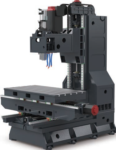 Large stroke vertical machining center