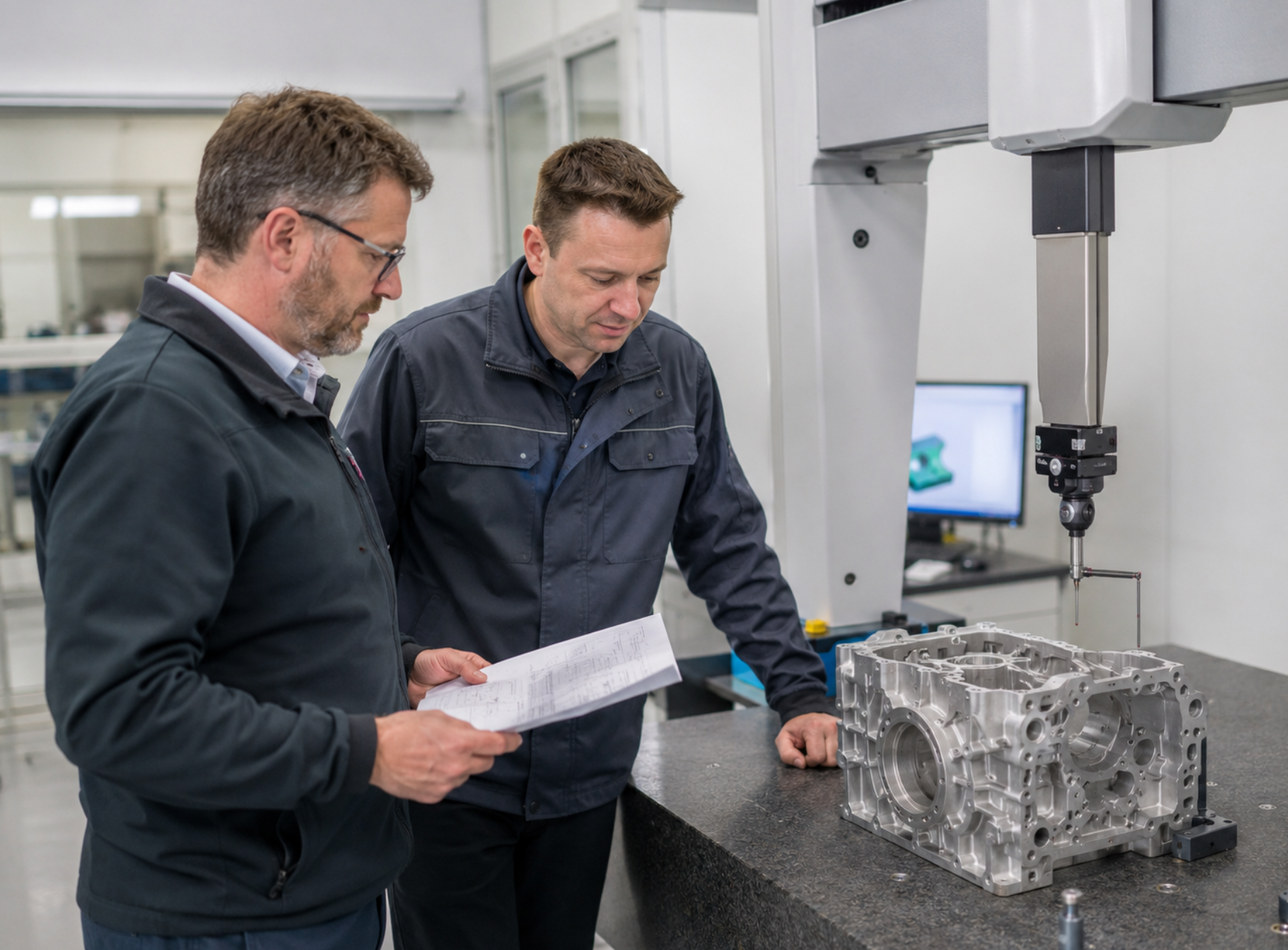 coordinate measuring machine for automotive aluminum housing