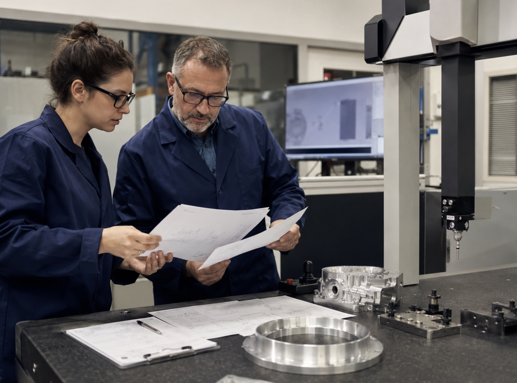 bridge CMM for precision machined parts