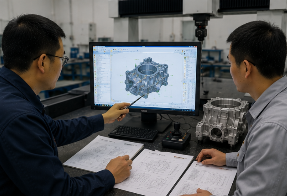 coordinate measuring machine for EV motor housing
