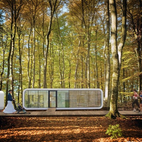 Капсульная наружная хижина Яблоко