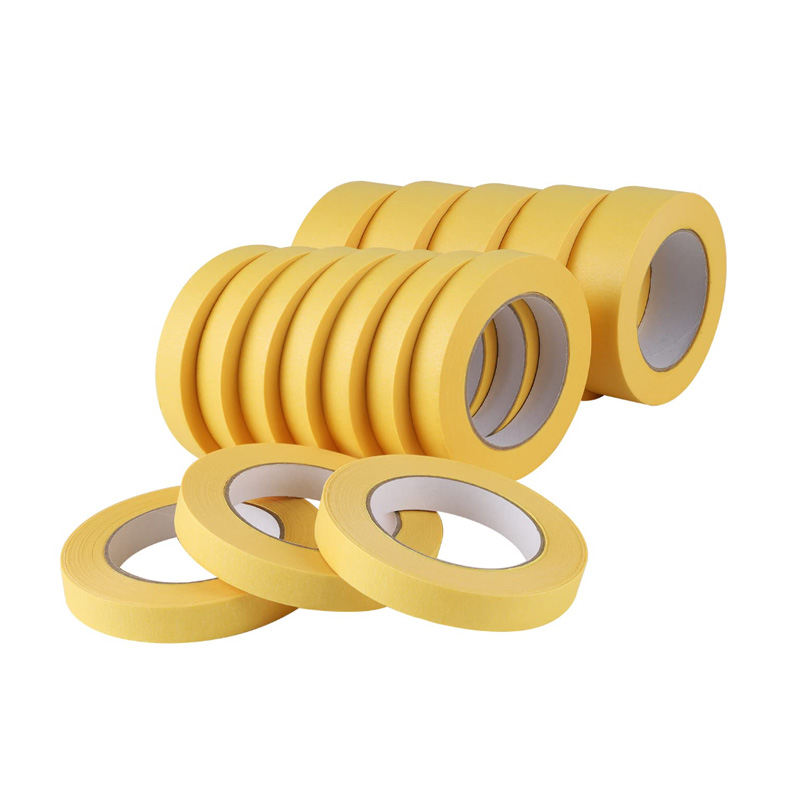 Yellow Masking Tape Safe-Release Crepe Paper Multi-Surfaces Painters