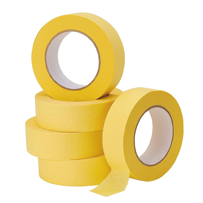 Yellow Masking Tape Safe-Release Crepe Paper Multi-Surfaces Painters