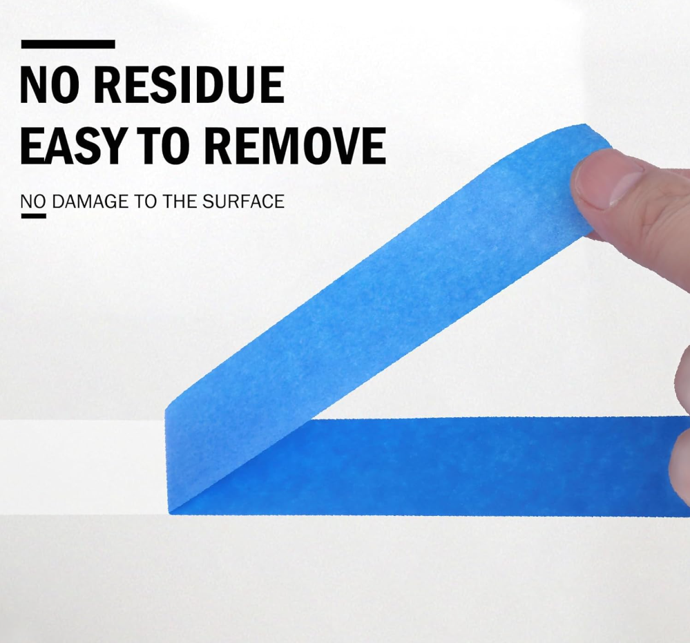 Blue spray paint Safe-Release Crepe Paper Blue spray paint Safe-Release Crepe Paper