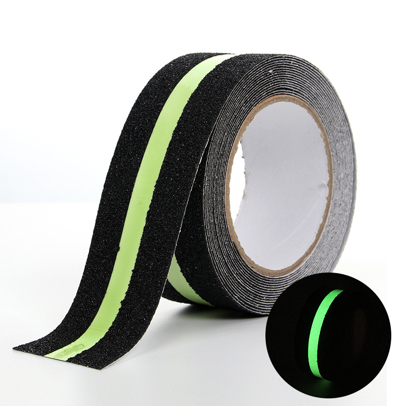 Waterproof Durable Black Luminous Tape Glow Self-adhesive Safety Luminous Anti-slip Tape