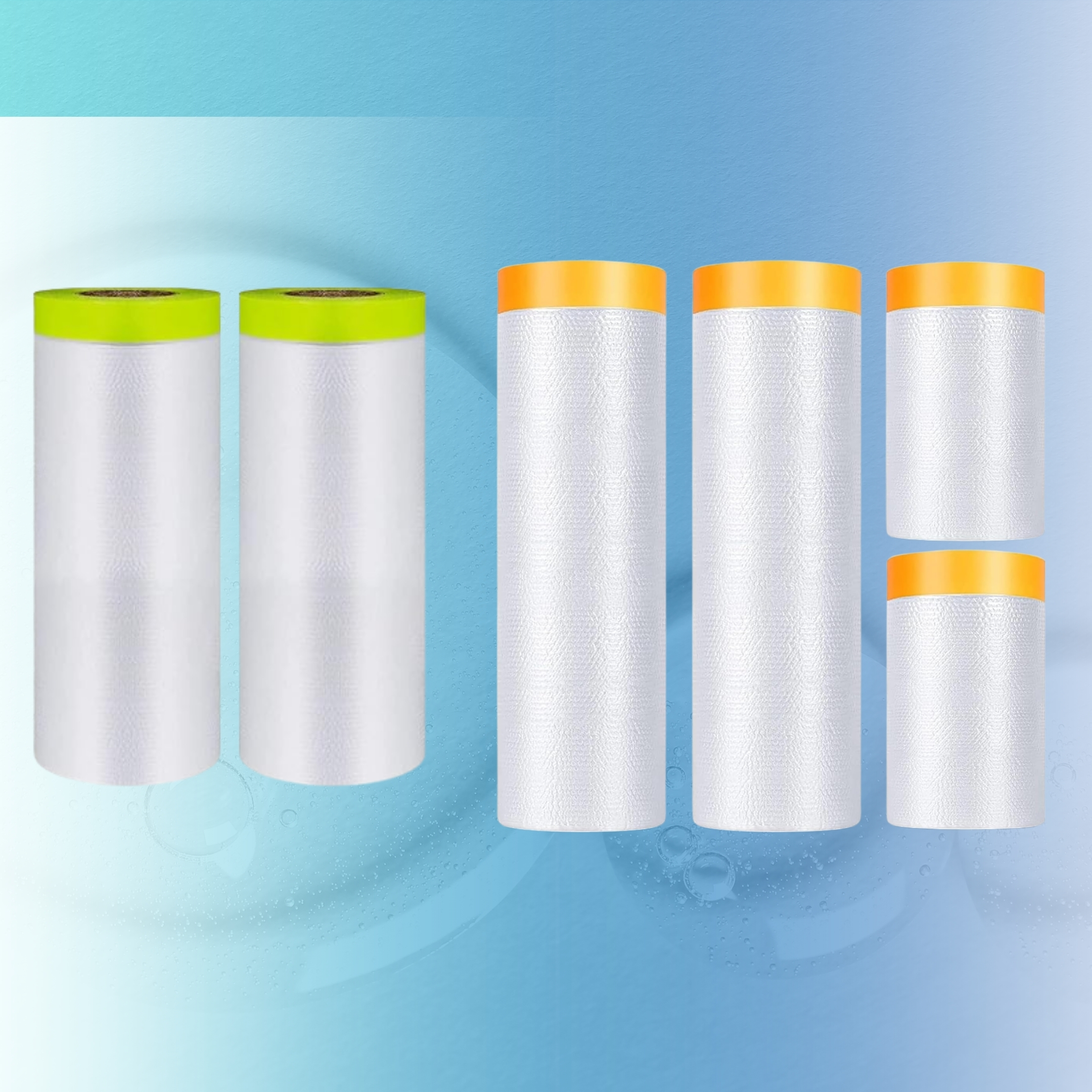 Pre-taped Masking Film For Car Painting Automotive Masking Protective Film