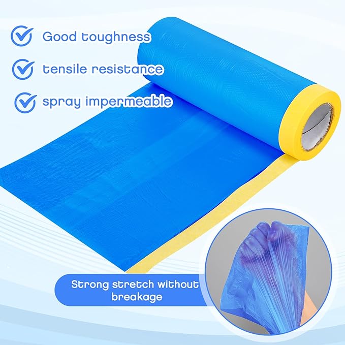 Disposable Painting Covering Adhesive Tape Film Paper Paint Masking Protective Film