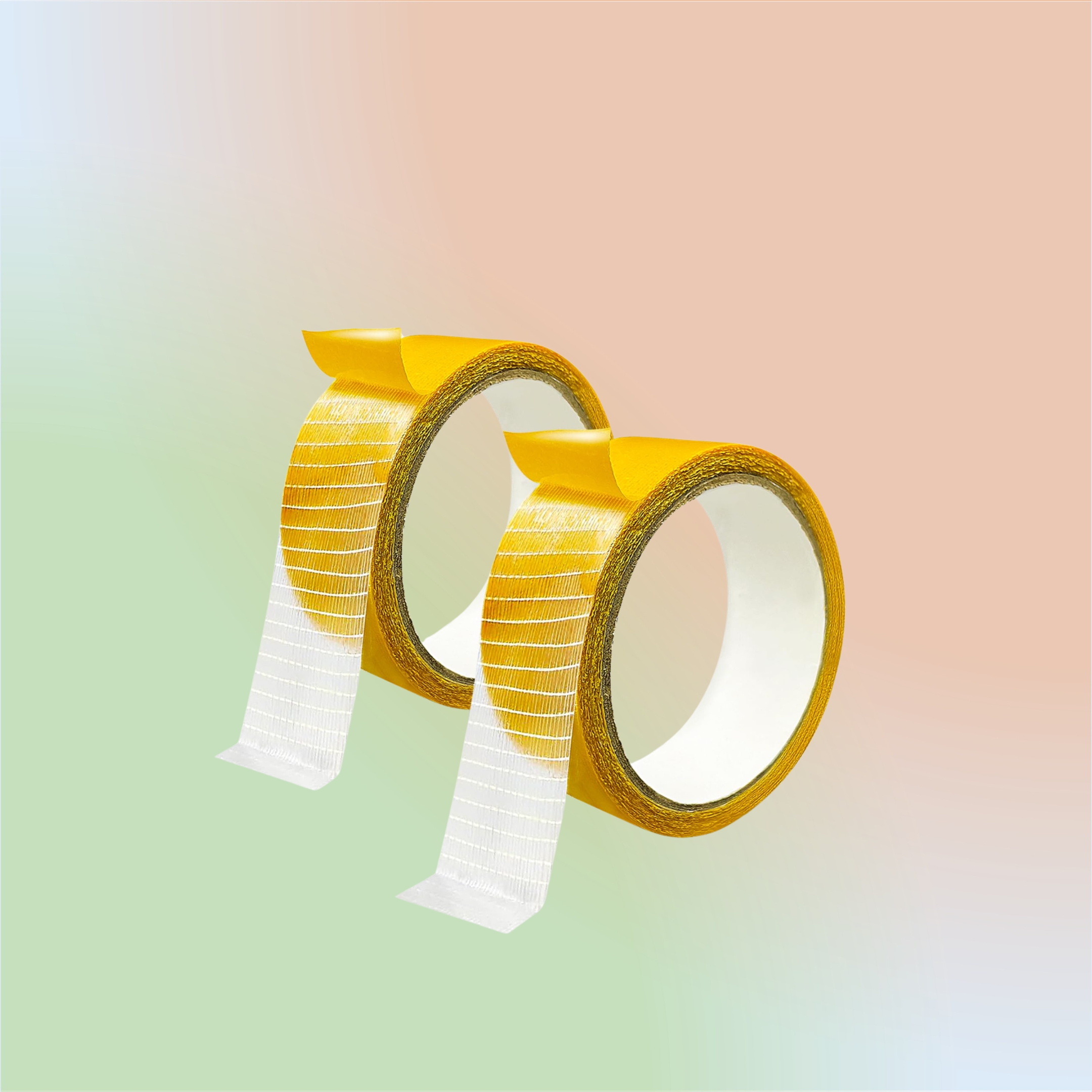 Yellow High Viscosity Self Adhesive Carpet Tape Hot Melt Double Sided Tape