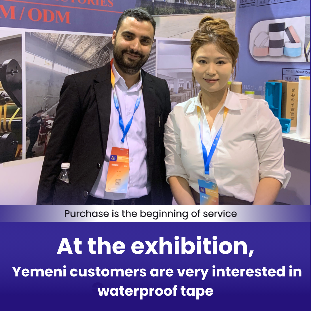 At the Exhibition,Yemeni Customers Are Very Interested in Waterproof Tape