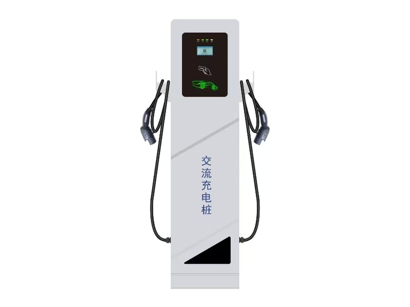 Commercial Floor Mounted 32A*2 EV Charger for China Public Outdoor