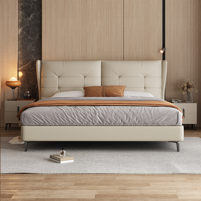 Spații de locuit Pat twin tapițat alb King