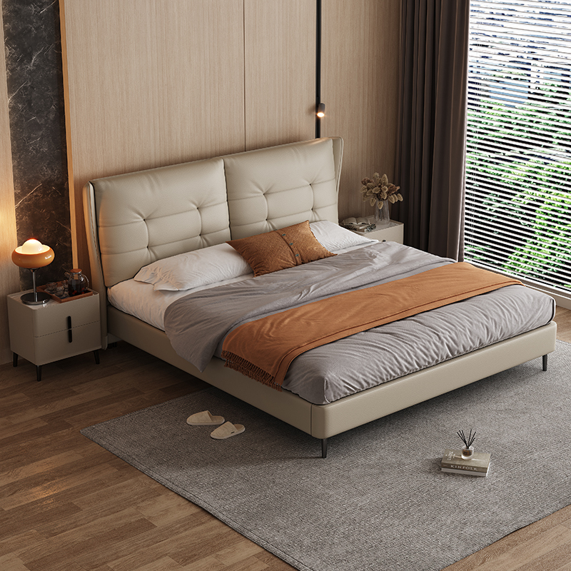 Spații de locuit Pat twin tapițat alb King