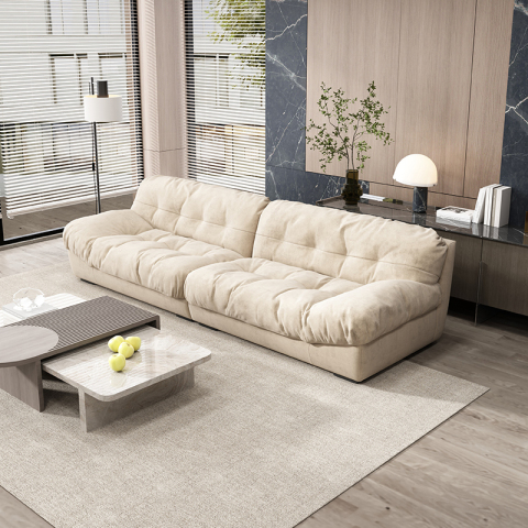 Sofá de terciopelo con diseño de nubes para sala de estar