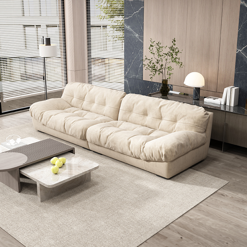 Sofá de terciopelo con diseño de nubes para sala de estar