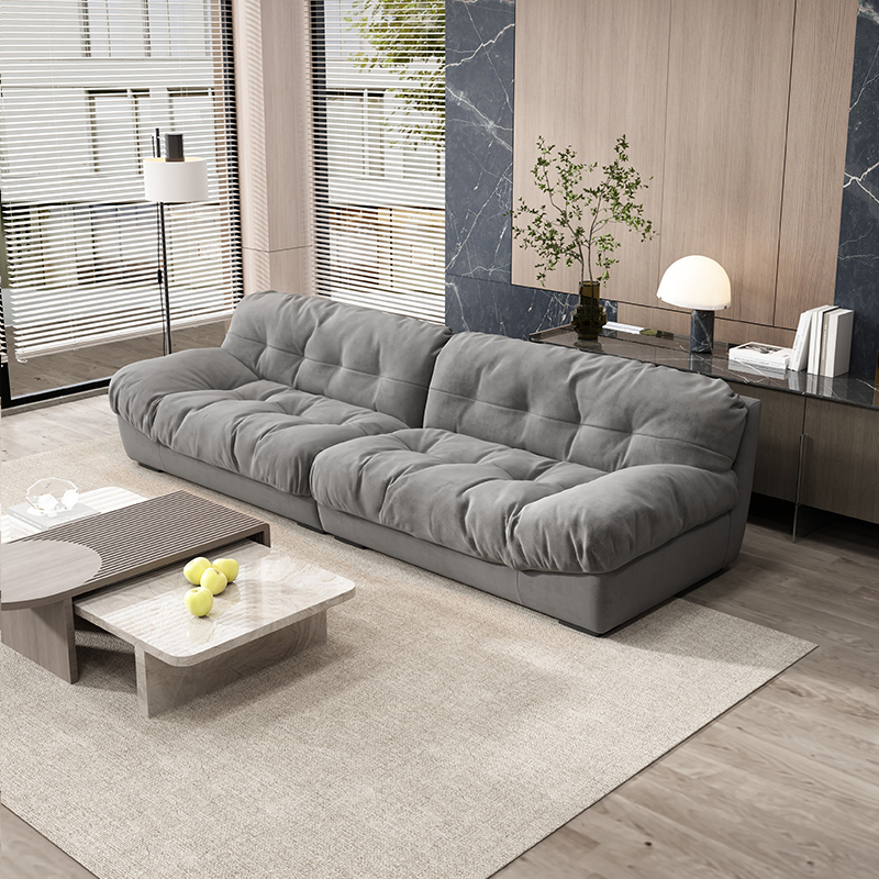 Sofá de terciopelo con diseño de nubes para sala de estar