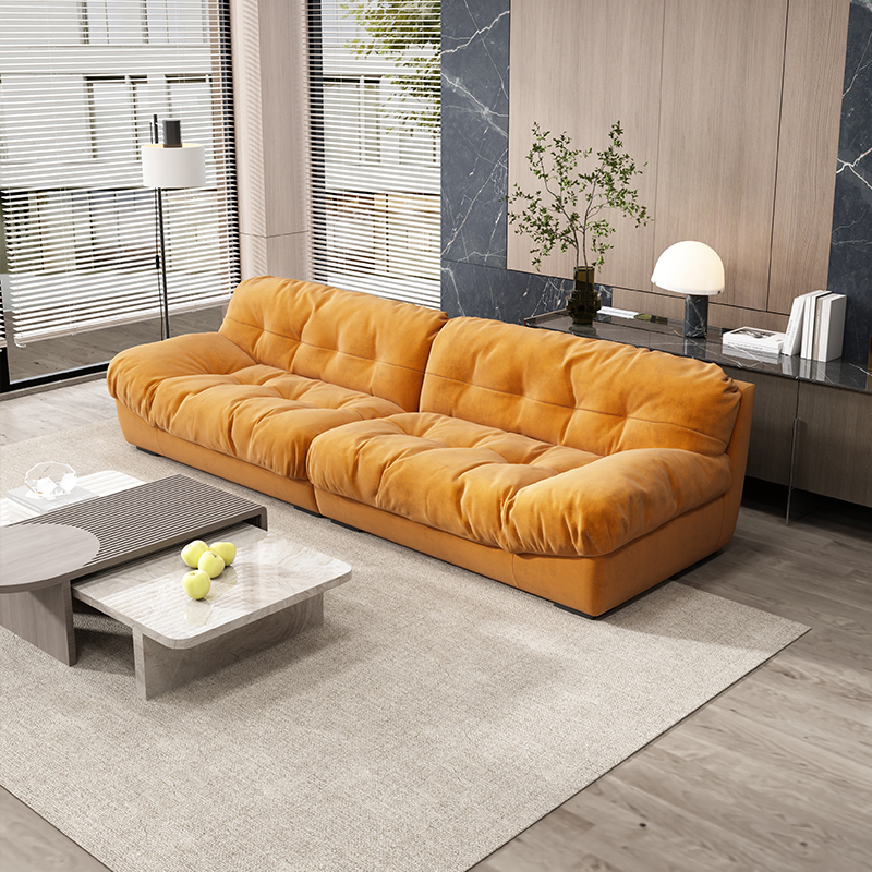Sofá de terciopelo con diseño de nubes para sala de estar