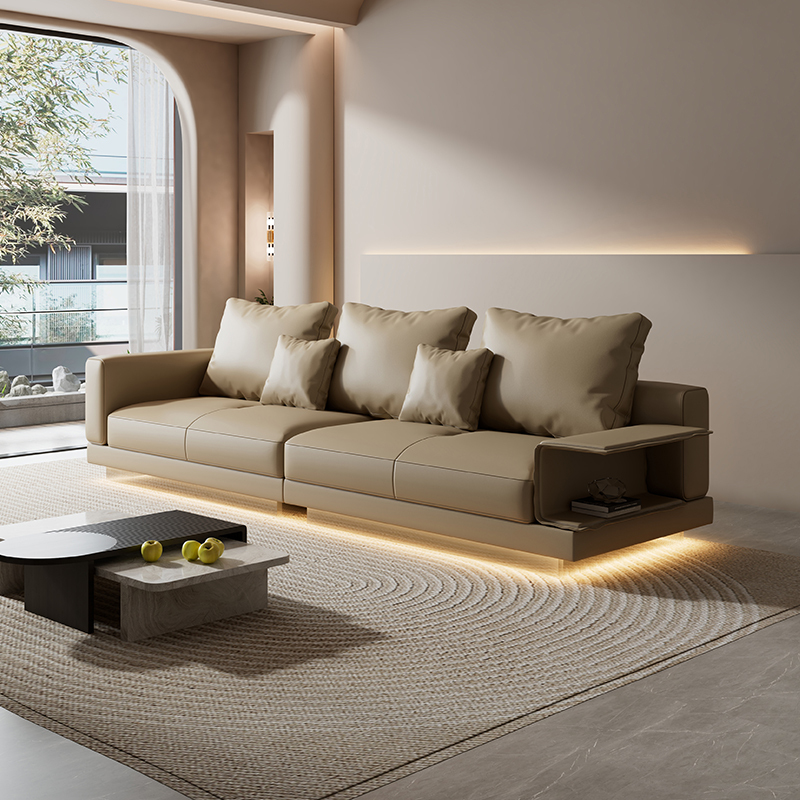 Set canapea modernă și confortabilă din piele cu 4 locuri pentru living