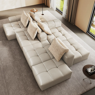 Set canapea modulară din piele confortabilă