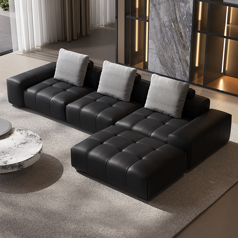 Set canapea modulară din piele confortabilă