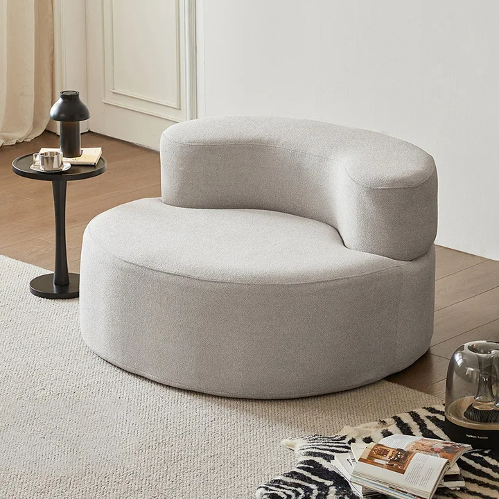 Canapea extensibilă curbată din catifea pentru living, cu 3 locuri