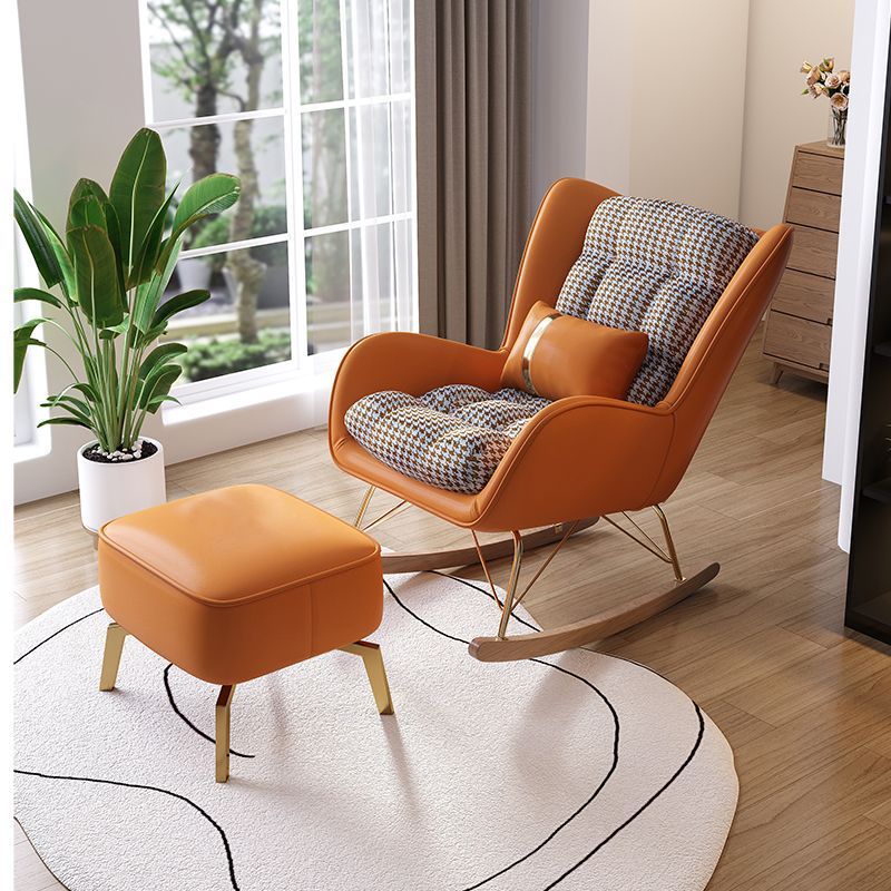 Mecedora de lujo con otomana para sala de estar