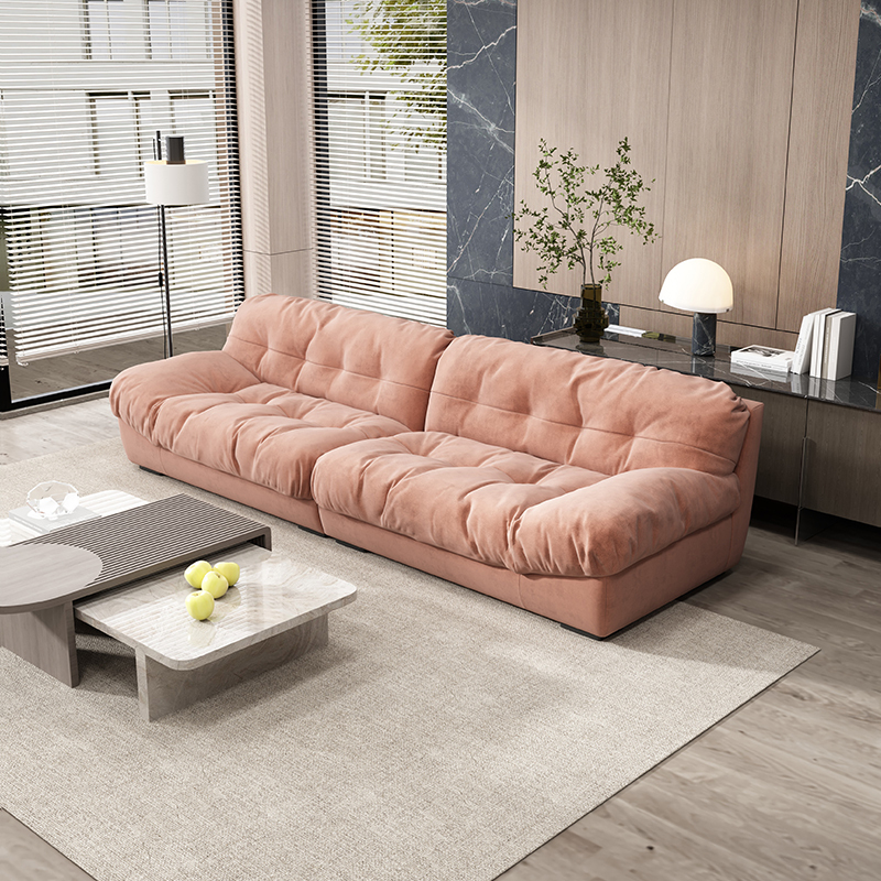 Sofá de terciopelo con diseño de nubes para sala de estar