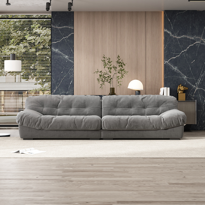 Sofá de terciopelo con diseño de nubes para sala de estar