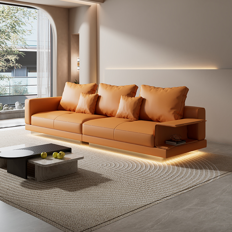 Set canapea modernă și confortabilă din piele cu 4 locuri pentru living