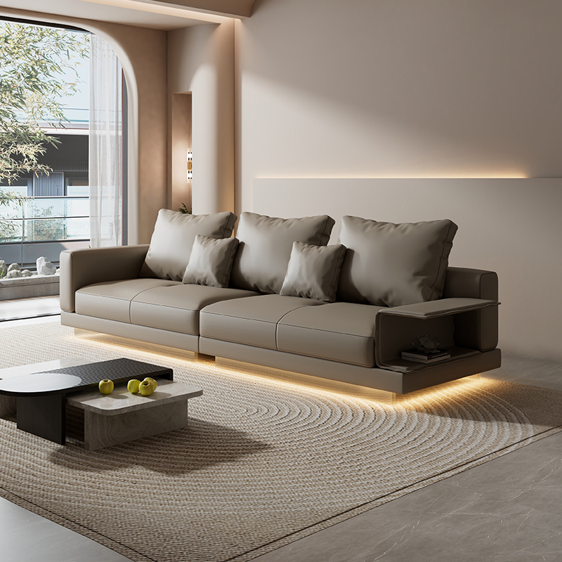 Set canapea modernă și confortabilă din piele cu 4 locuri pentru living