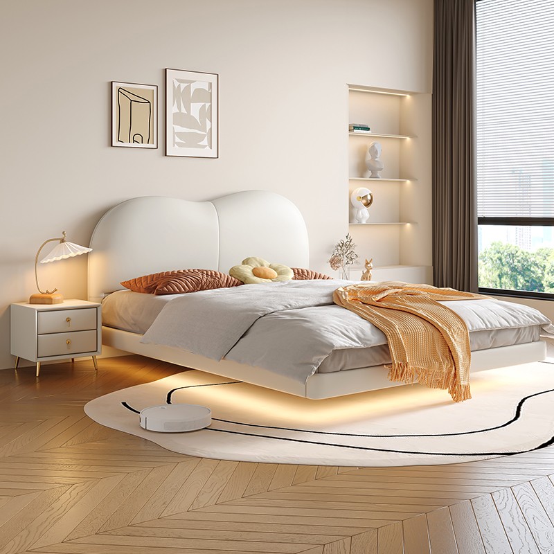 Floating Bed With Light
