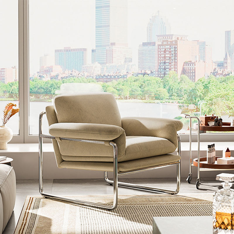 Scaun de agrement cu pernă de catifea moale pentru casă