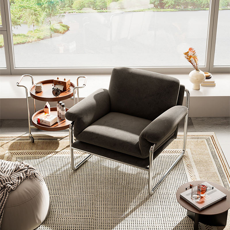 Velvet Cushion Leisure Chair