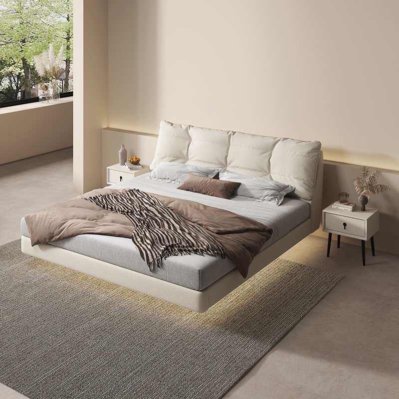 Mobilier de pat plutitor elegant de dimensiuni mari