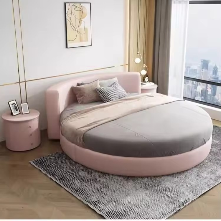 simple deisgn round bed