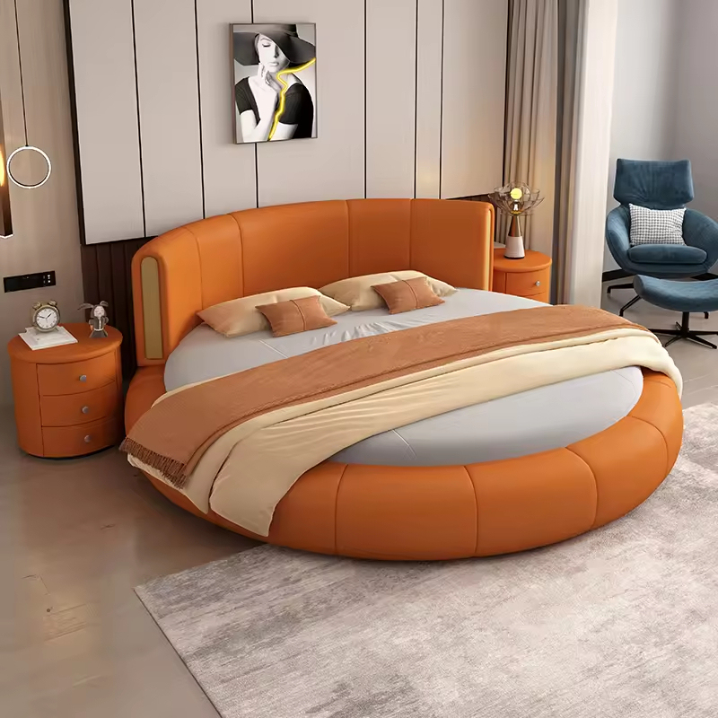 인기 가구 침실 세트 원형 침대