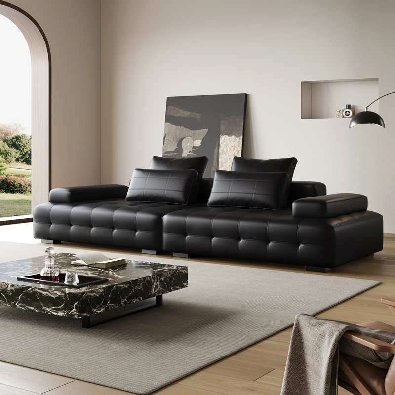 Set de canapele moderne de lux din piele pentru living